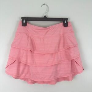 Ideology Pull-On Tiered Skort Medium Coral Ruffle Built In Shorts